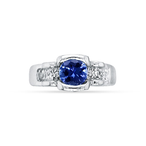 TANZANITE AND DIAMOND RING