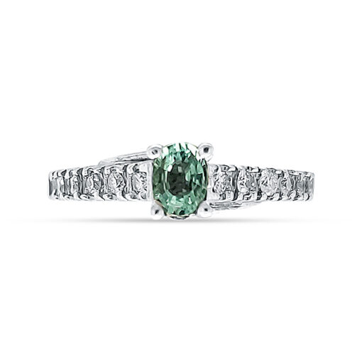 PARAIBA TOURMALINE AND DIAMOND RING