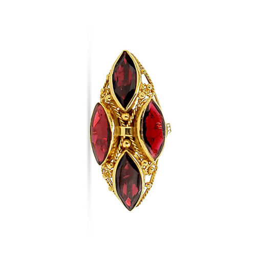 CIRCA 1940'S GARNET RING