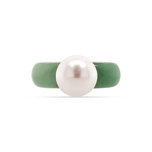 JADE AND PEARL RING