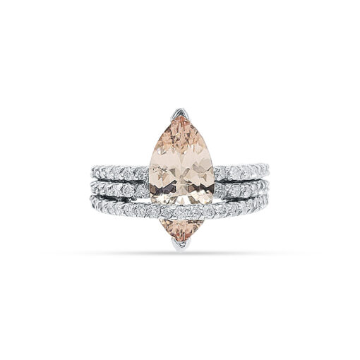 MORGANITE AND DIAM RING