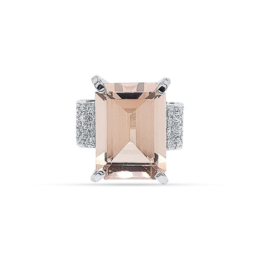 MORGANITE AND DIAM RING