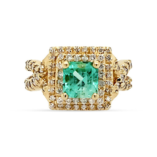 EMERALD AND DIAMOND RING