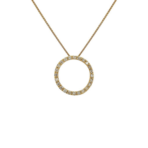 LARGE DIAMOND CIRCLE PENDANT