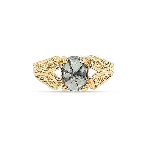 TRAPECHE EMERALD GOLD RING