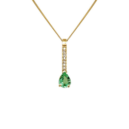 PARAIBA TOURMALINE AND DIAMOND PENDANT