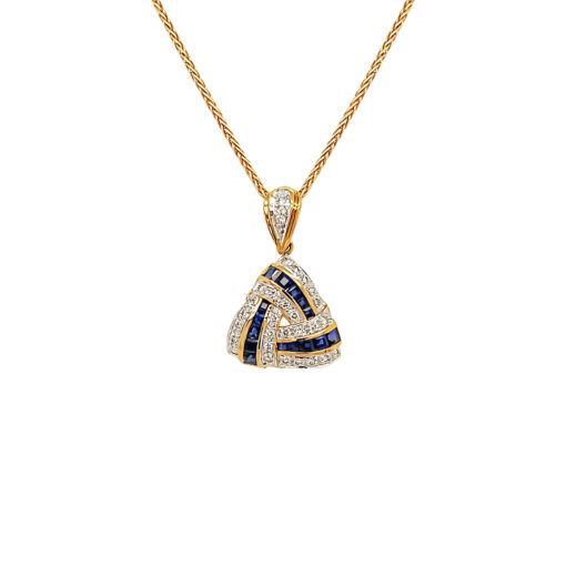 SAPPHIRE AND DIAMOND PENDANT