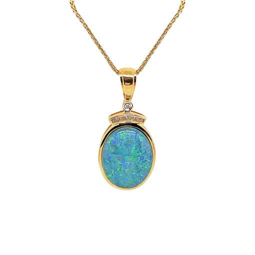 OPAL AND DIAMOND PENDANT