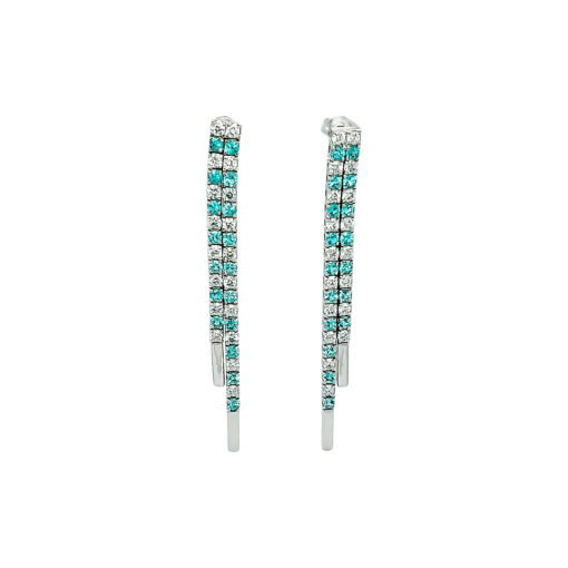 RARE PARAIBA AND DIAMOND EARRINGS