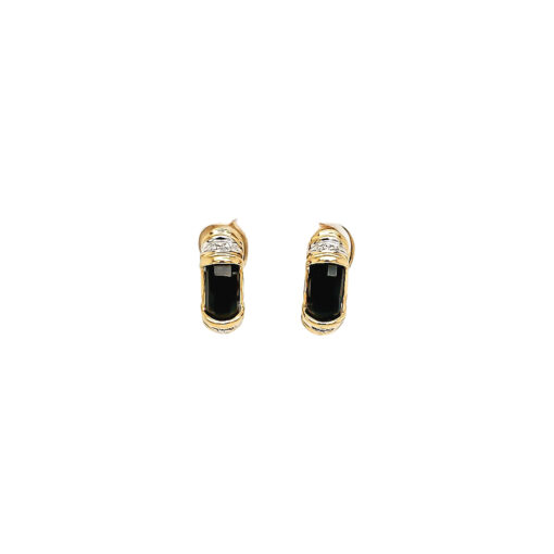 ONYX AND DIAMOND EARRINGS