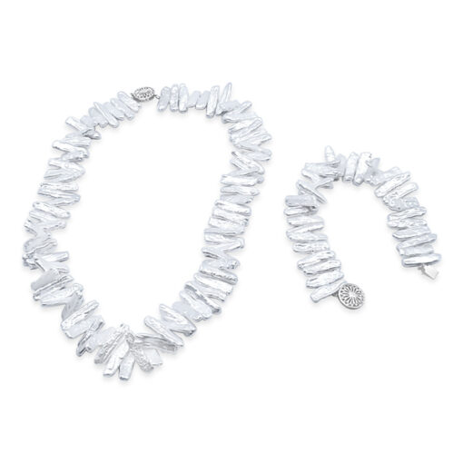 BIWAS PEARL NECKLACE AND BRACELET SET