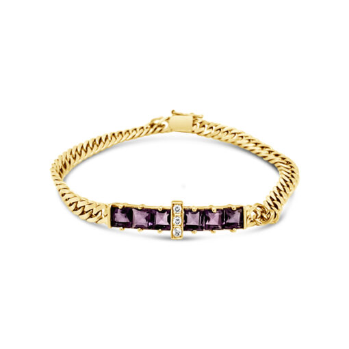 AMETHYST AND DIAMOND BRACELET