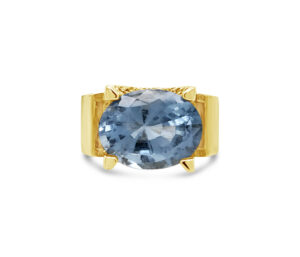 Copper Bearing Tormaline And Diamond Ring