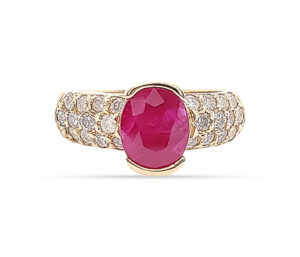 Ruby & Diamond 14K Gold Ring