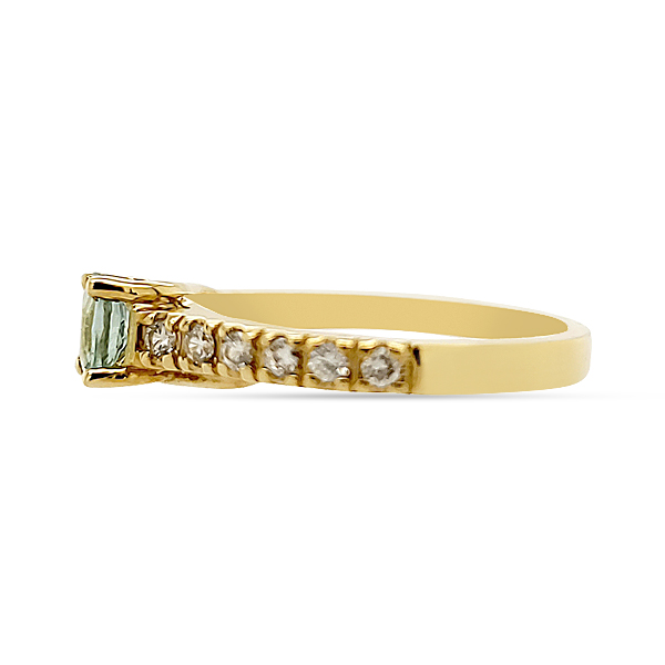 PARAIBA TOURMALINE AND DIAMOND ENGAGEMENT RING - Image 2