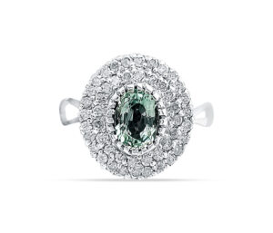 Paraiba Tourmaline And Diamond Ring