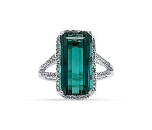 Popscicle Blue Tourmaline And Diamond Ring