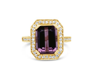 Rare Violeta Tourmaline And Diamonds