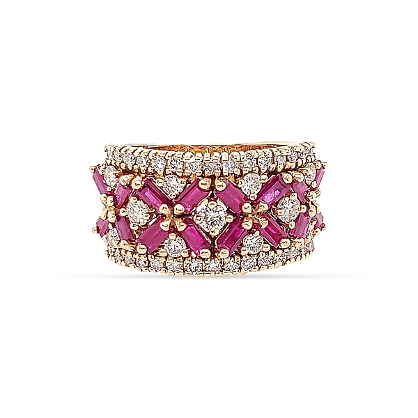 Diamond & Ruby 14K Yellow Gold Ring