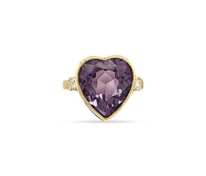 1950'S Amethyst And Diamonds Estate Ring