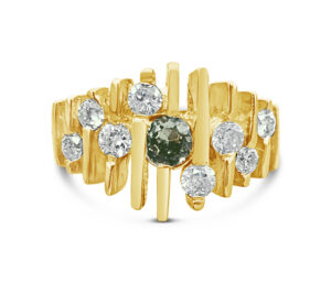 Demantoid Garnet And Diamond Ring