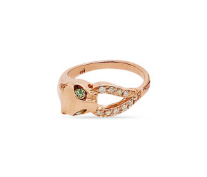 Diamond Panther Theme Ring