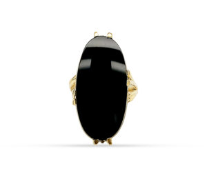 Estate Onyx And Gold Ring