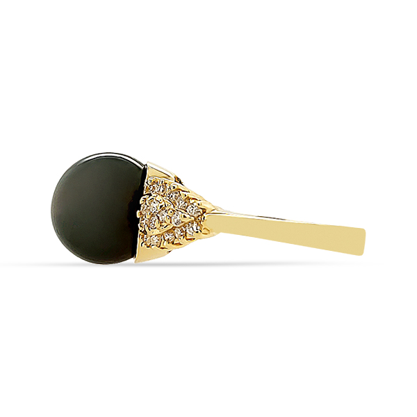 Tahitian Pearl And Diamond Ring - Image 2