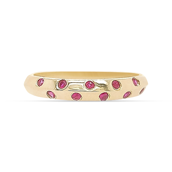 Diamond Cut Burmese Rubies, 14Krg