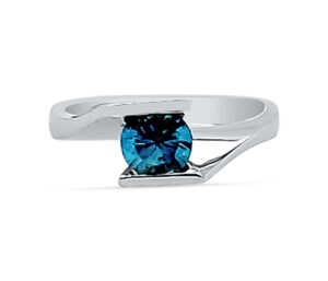 Blue Zircon Ring