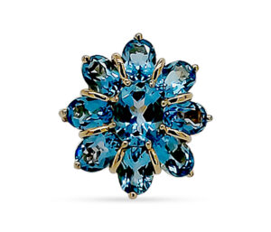 Custom Made Estate Swiss Blue Topaz