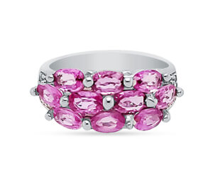 Pink Sapphire And Diamond Ring