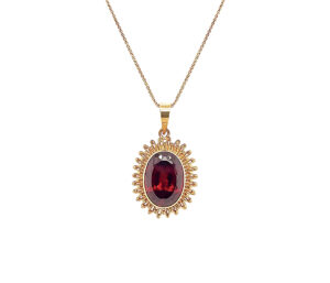 Red Garnet Pendant 1960'S
