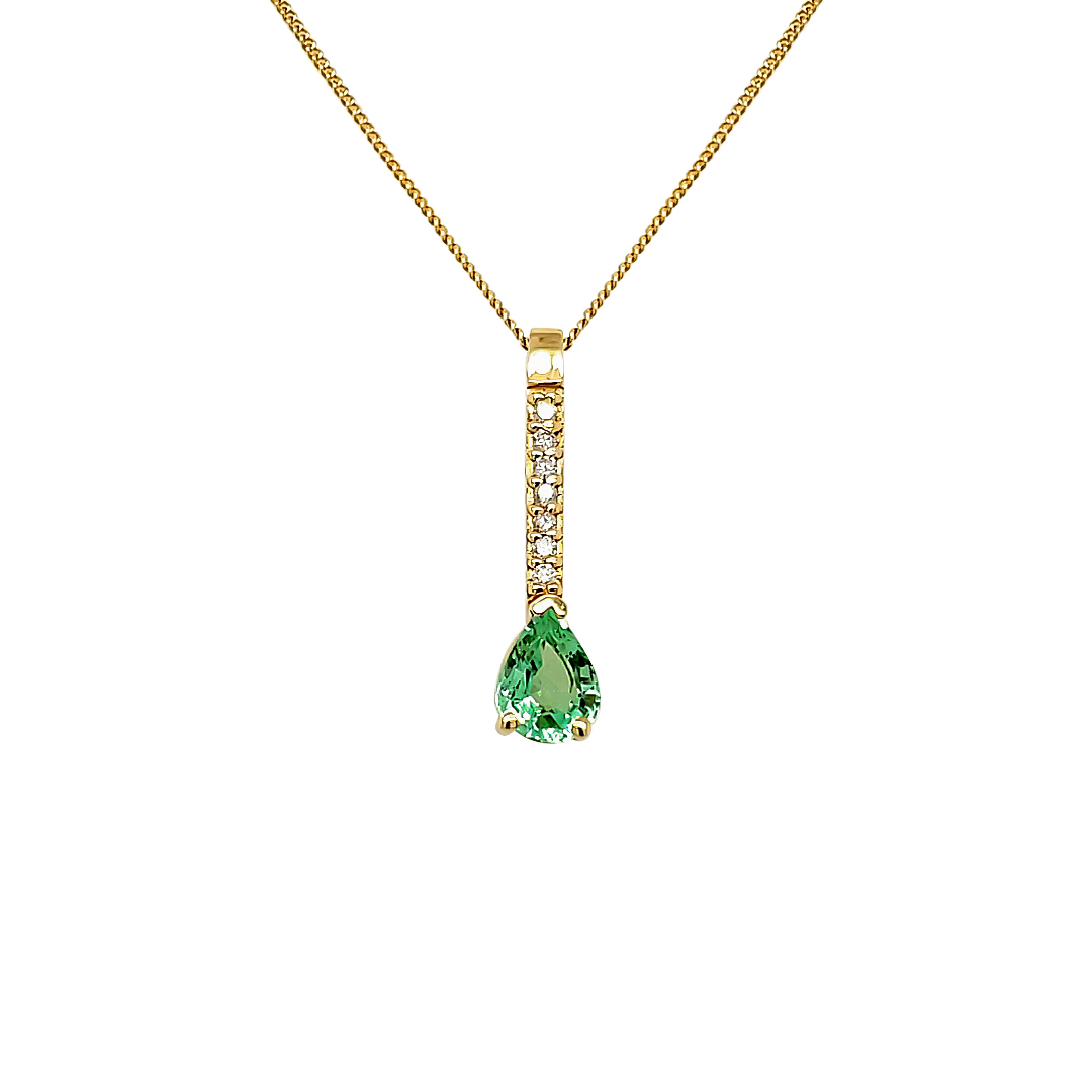 Paraiba And Diamond Pendant