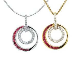 Ruby And Diamond Pendant