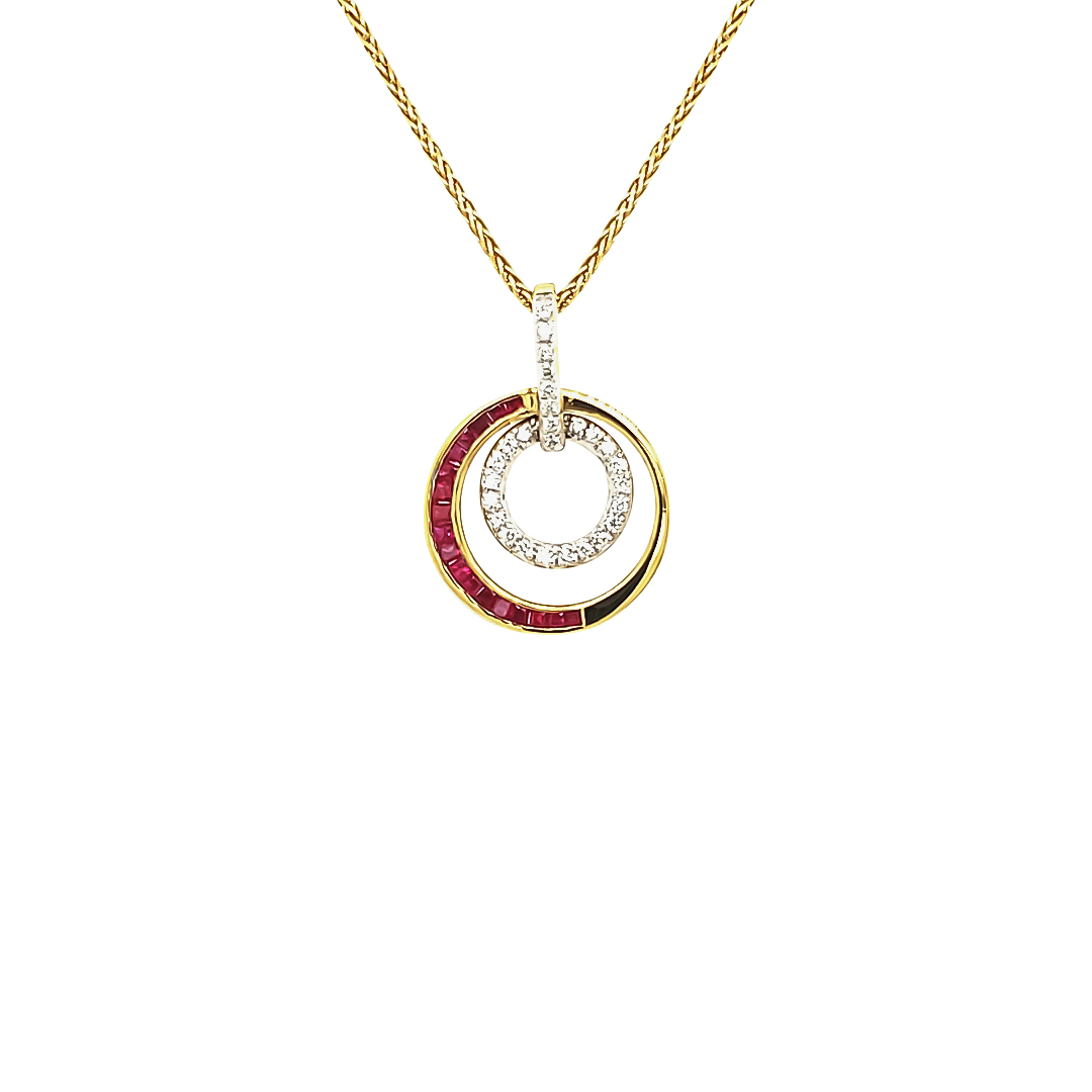 Ruby And Diamond Pendant - Image 2