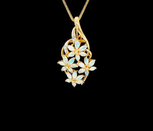 Opal And Diamond Pendant And Enhancer