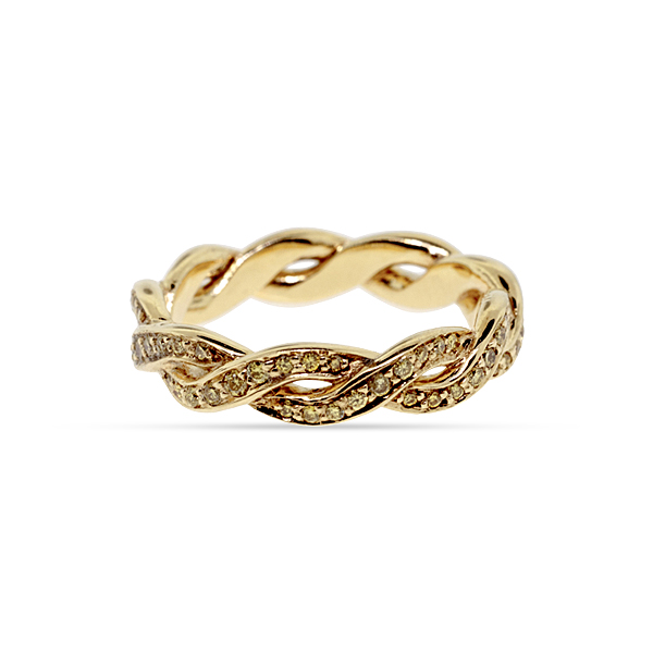 Natural Yellow Diamond Eternity Band Set With Matching Bangle Available