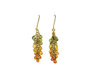 Multi Color Sapphire Earrings