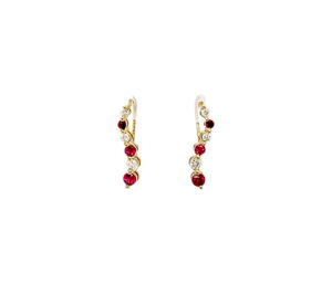 Ruby And Diamond Earrings