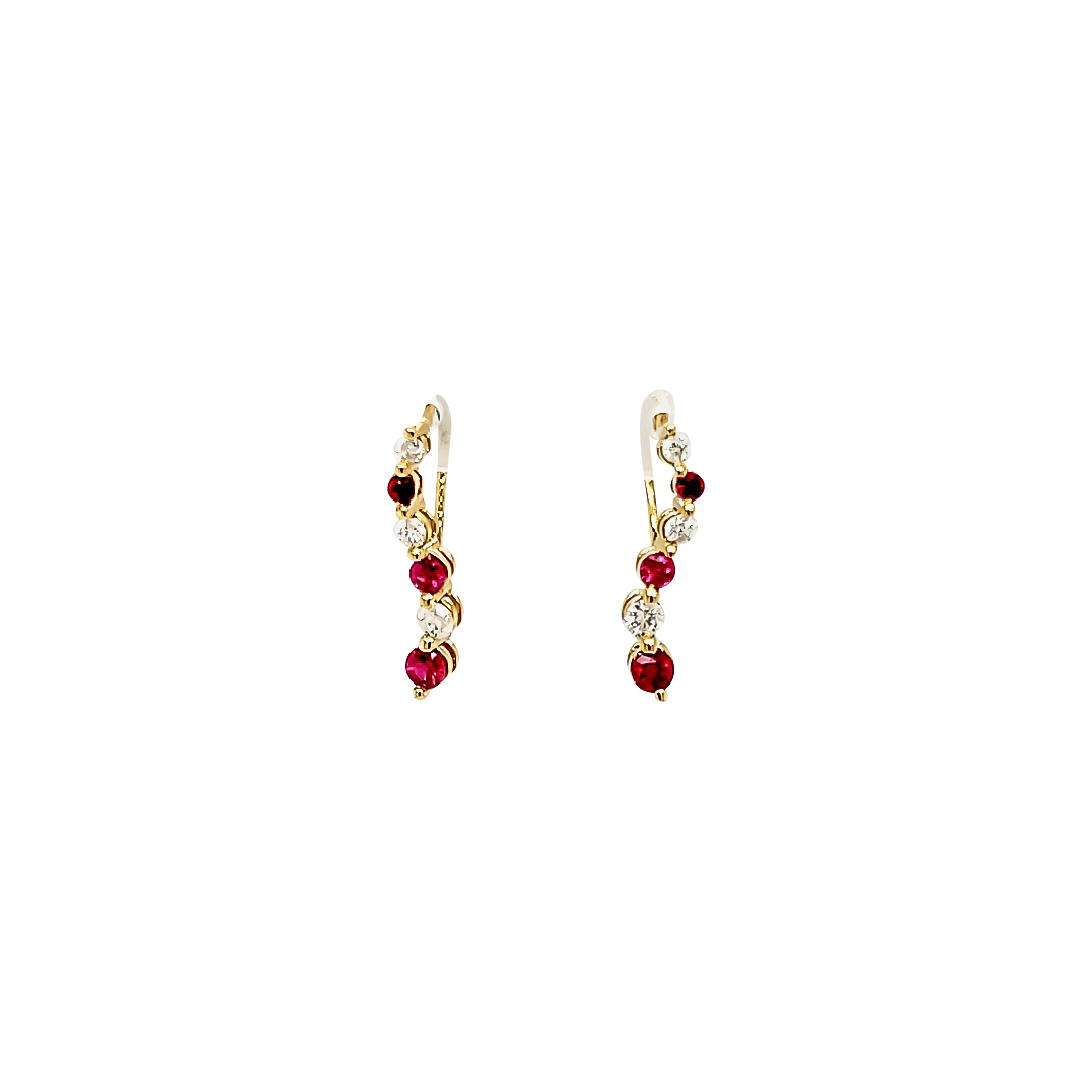Ruby & Diamond Earrings