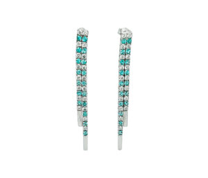 Paraiba Tourmaline And Diamond Earrings