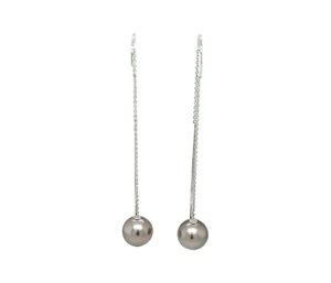 Silver Tahitian Pearl Earrings