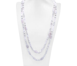 Rose Quartz And Pearl Necklace