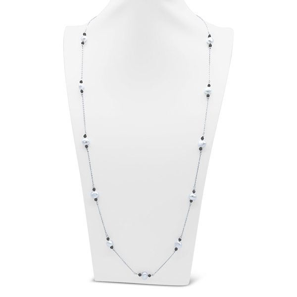 White Pearls And Garnet Necklace