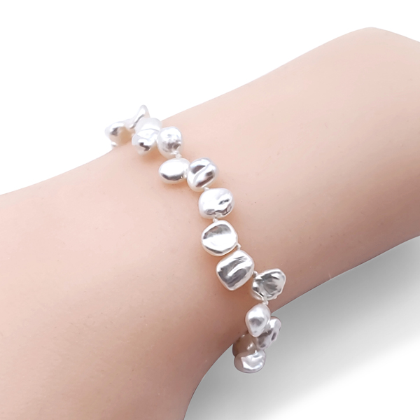 Keshi Pearl Necklace, Bracelet And Earring Set - Image 3