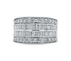 Round And Baguette Diamond Ring