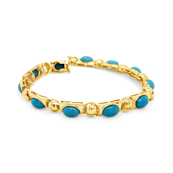 Turquoise And Gold Bracelet