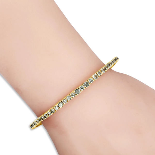 Demantoid And Gold Tennis Bracelet